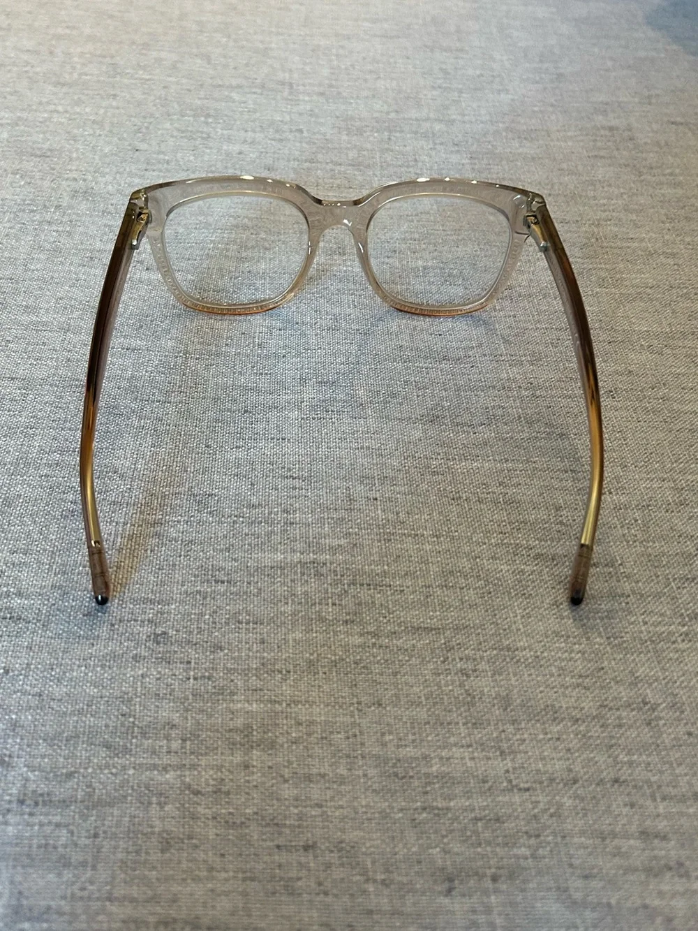 Tom Ford Transparent Amber Cat-Eye Glasses